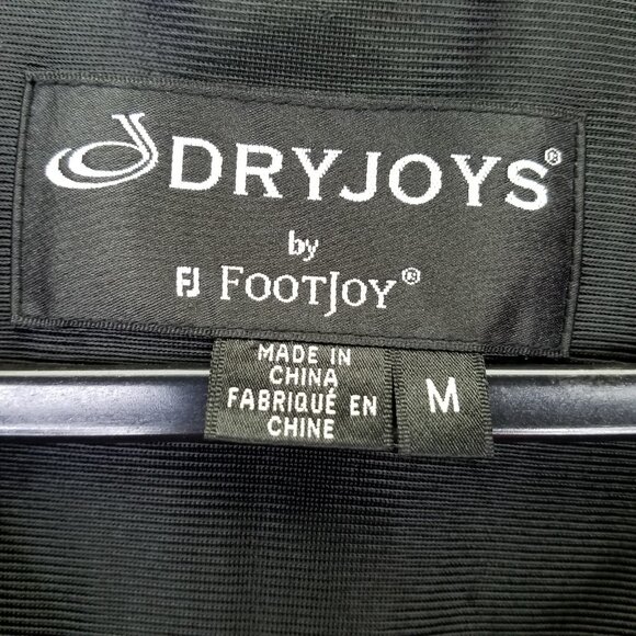 DryJoys by FootJoy Golf Jacket Men's M Black 1/4 Snap Up Windbreaker Belmont CC - Picture 13 of 16